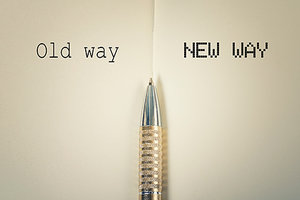 old ways new ways - Copyright – Stock Photo / Register Mark