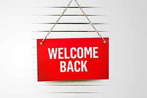 welcome back - Copyright – Stock Photo / Register Mark
